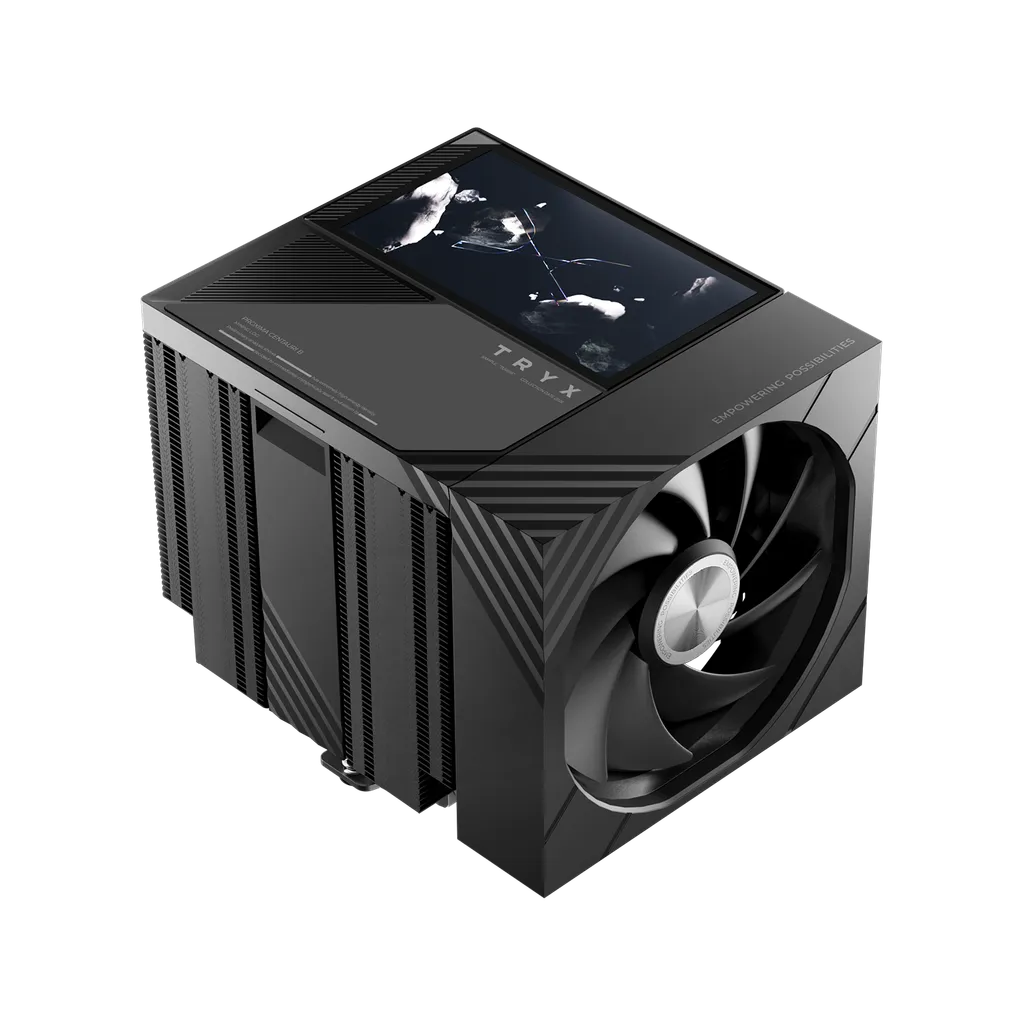 黑色 TURRIS 620 斜視,頂部 5 吋螢幕顯示影像